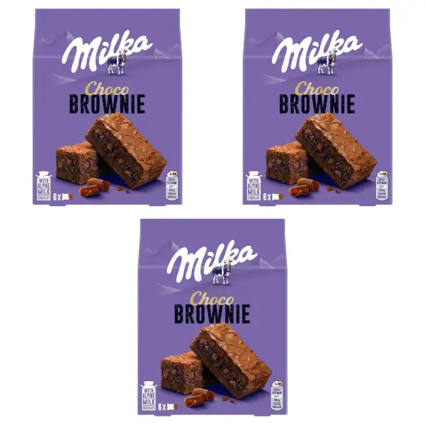 3x150g Milka Choco Brownie Bizcocho de Chocolate 3x150g Milka Choco Brownie Bizcocho de Chocolate