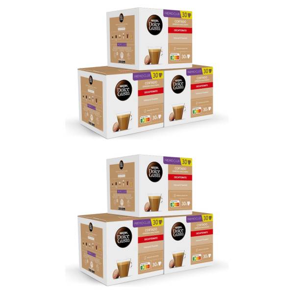 180 cápsulas Dolce Gusto Café con Leche descafeinado 180 cápsulas Dolce Gusto Café con Leche descafeinado