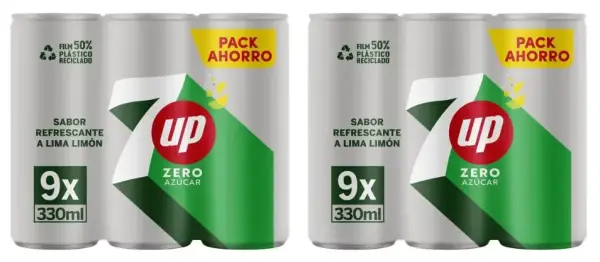 18x 330 ml Refresco cero de lima y limón 7 UP 18x 330 ml Refresco cero de lima y limón 7 UP