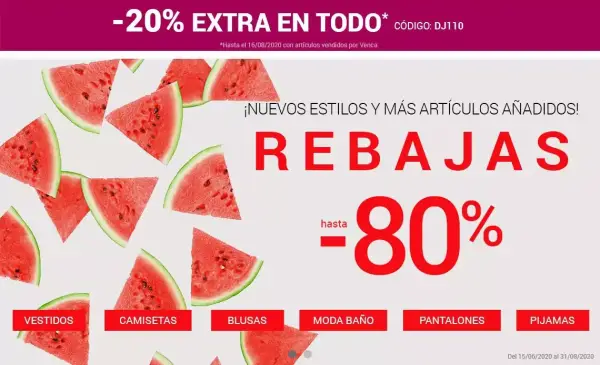 20% de dto. EXTRA en TODO en Venca 20% de dto. EXTRA en TODO en Venca