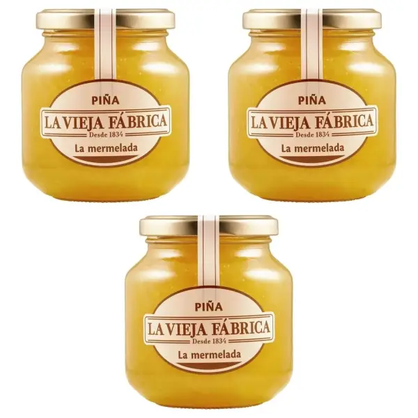 3x 350gr La Vieja Fábrica Mermelada de piña 3x 350gr La Vieja Fábrica Mermelada de piña