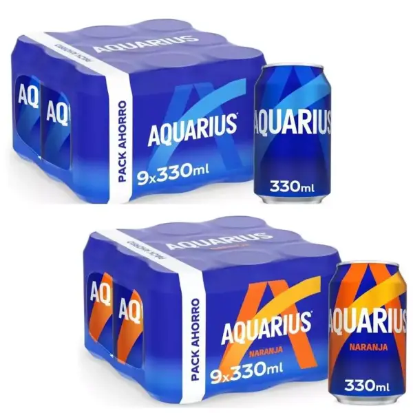 18x 330ml Latas Aquarius Naranja 18x 330ml Latas Aquarius Naranja