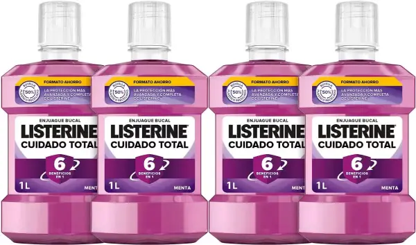 4x 1L Enjuague Bucal Listerine Menta 4x 1L Enjuague Bucal Listerine Menta