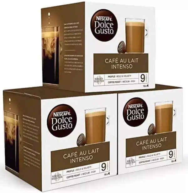 Pack 16x3 (48und) Nescafé Dolce Gusto Café con leche intenso Pack 16x3 (48und) Nescafé Dolce Gusto Café con leche intenso