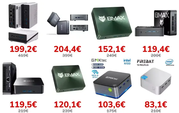 Recopilación TOP miniPC's Aniversario Aliexpress Recopilación TOP miniPC's Aniversario Aliexpress