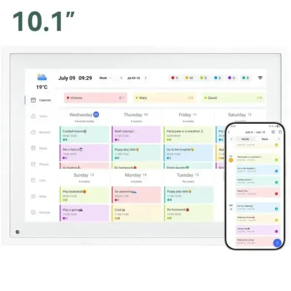 Calendario Tabwee P10 10.1" Tactil Calendario Tabwee P10 10.1" Tactil