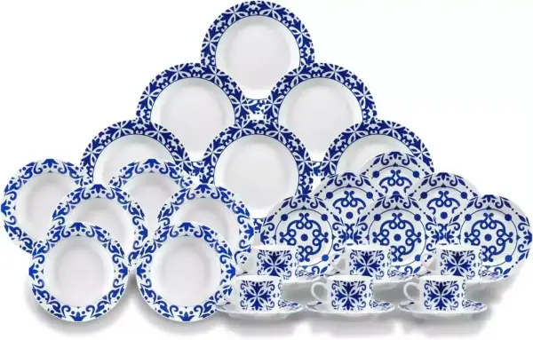 Set de vajilla de porcelana de 30 piezas (6 personas) Set de vajilla de porcelana de 30 piezas (6 personas)
