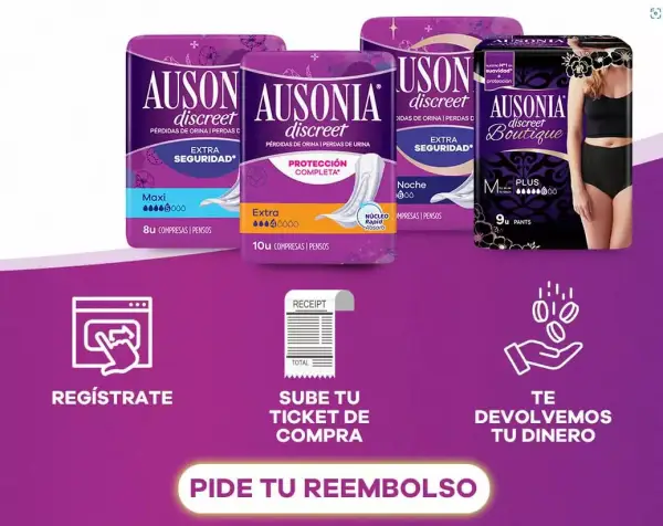 Prueba Ausonia Discreet (Reembolso) Prueba Ausonia Discreet (Reembolso)