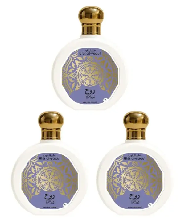 3x 100 ml Eau de Parfum Utur Al-Yaqut RUH 3x 100 ml Eau de Parfum Utur Al-Yaqut RUH