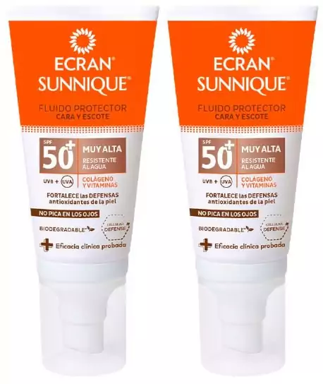 50ml fluido protector facial SPF50+ Solar Ecran Sunnique 50ml fluido protector facial SPF50+ Solar Ecran Sunnique