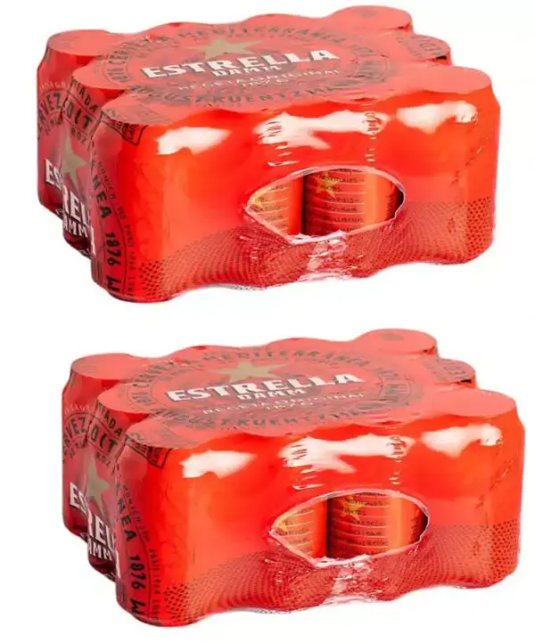 2x Pack de 12 Latas Estrella Damm de 33cl 2x Pack de 12 Latas Estrella Damm de 33cl