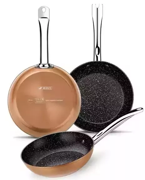Set 3 Sartenes 18, 22 y 26cm Monix Copper Set 3 Sartenes 18, 22 y 26cm Monix Copper