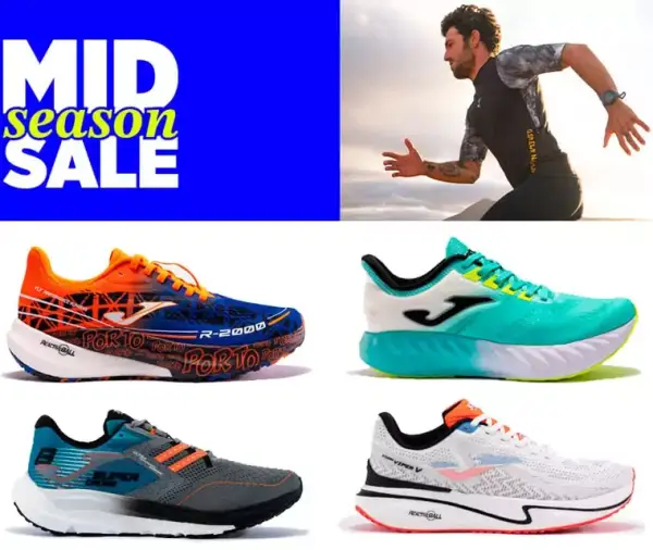 Hasta 70% Dto. + 5% EXTRA en las rebajas mitad de temporada Joma Hasta 70% Dto. + 5% EXTRA en las rebajas mitad de temporada Joma