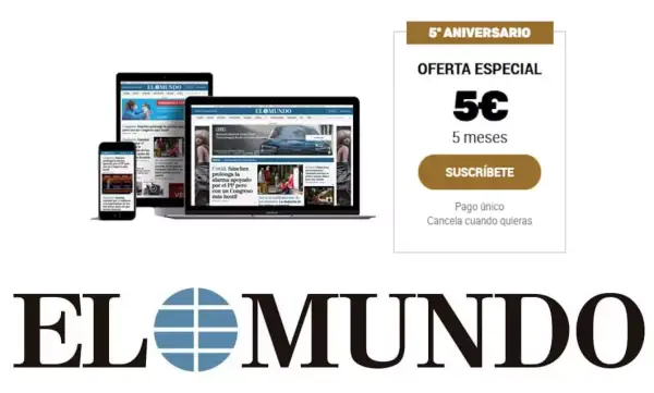 Suscripción 5º aniversario El Mundo Suscripción 5º aniversario El Mundo