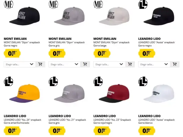 Caps 99 CENT (Varios modelos) Caps 99 CENT (Varios modelos)