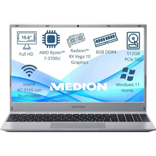 Medion Akoya Ryzen 7 3700U 8GB 512GB 15,6" Medion Akoya Ryzen 7 3700U 8GB 512GB 15,6"