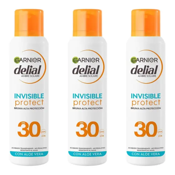 3x150 ml Bruma Solar Corporal Garnier Delial Invisible Protect 3x150 ml Bruma Solar Corporal Garnier Delial Invisible Protect