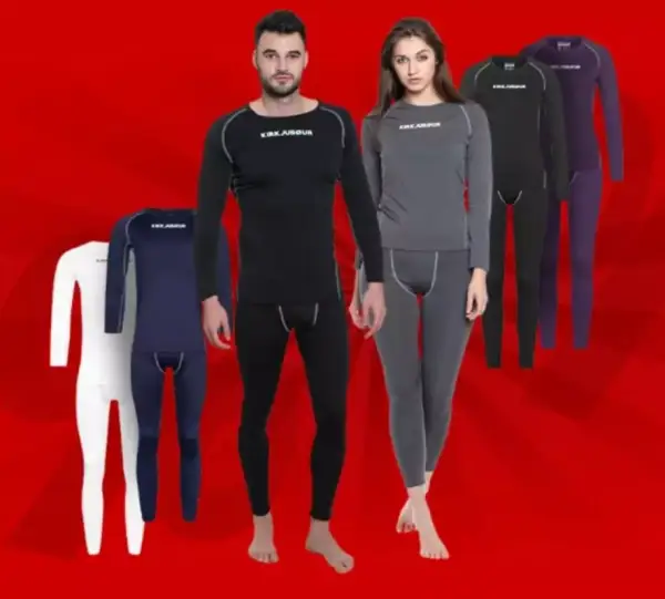 Conjunto de ropa interior térmica para hombre y mujer Conjunto de ropa interior térmica para hombre y mujer
