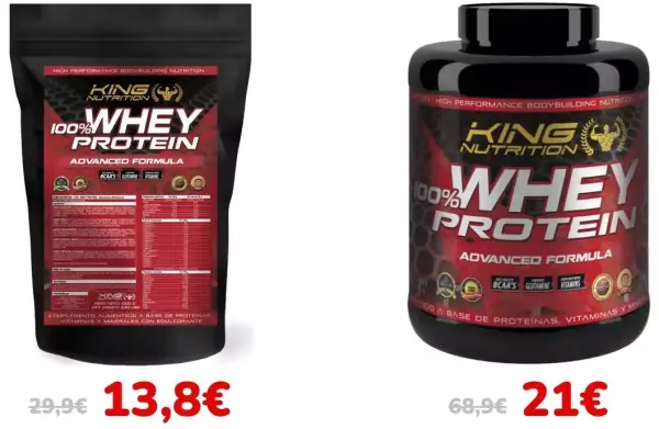 Chollos en proteína 100% Whey (Desde 9,3€ kilo) Chollos en proteína 100% Whey (Desde 9,3€ kilo)