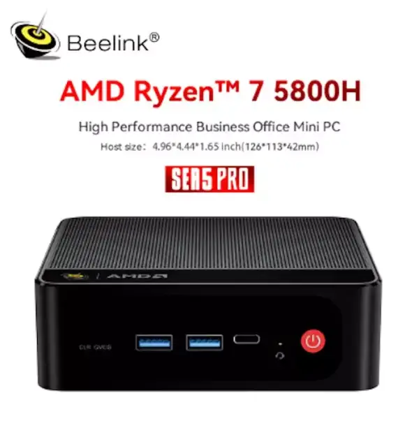 Mini pc Beelink Ryzen 7 5800H 16GB - 500GB Mini pc Beelink Ryzen 7 5800H 16GB - 500GB
