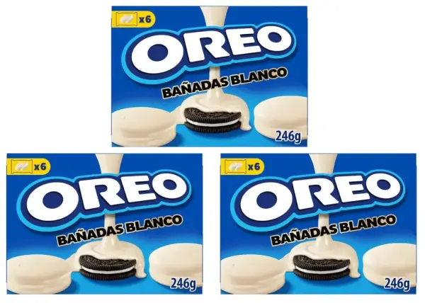 3 cajas de Oreo Bañadas chocolate blanco 246gr 3 cajas de Oreo Bañadas chocolate blanco 246gr
