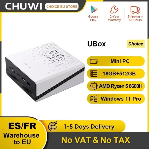 Mini PC Chuwi AMD Ryzen 5 6600H 16GB 512GB Mini PC Chuwi AMD Ryzen 5 6600H 16GB 512GB