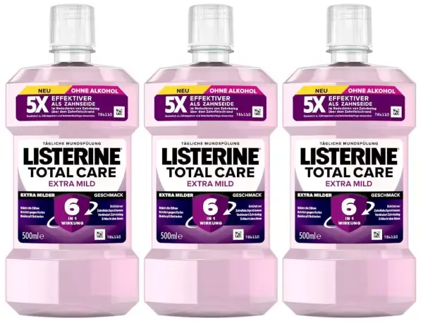 3x Listerine Total Care 500ml 3x Listerine Total Care 500ml