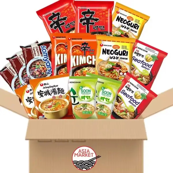 Pack 15 bolsas de comida asiatica Ramen sabores variados Pack 15 bolsas de comida asiatica Ramen sabores variados
