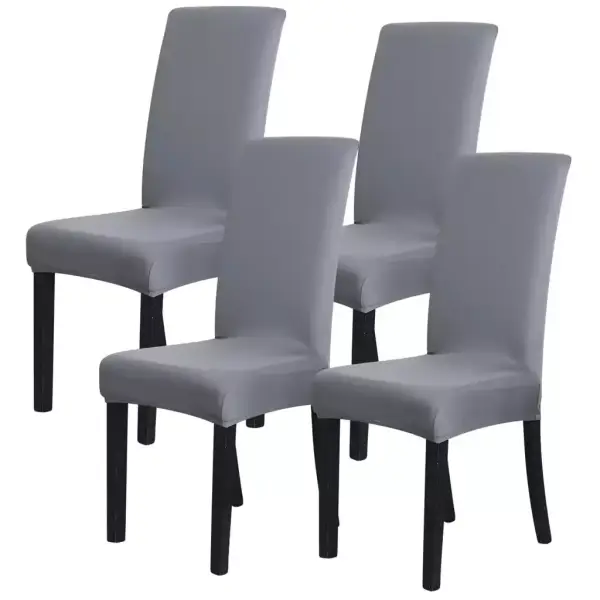 4 fundas para sillas de comedor ajustables 4 fundas para sillas de comedor ajustables