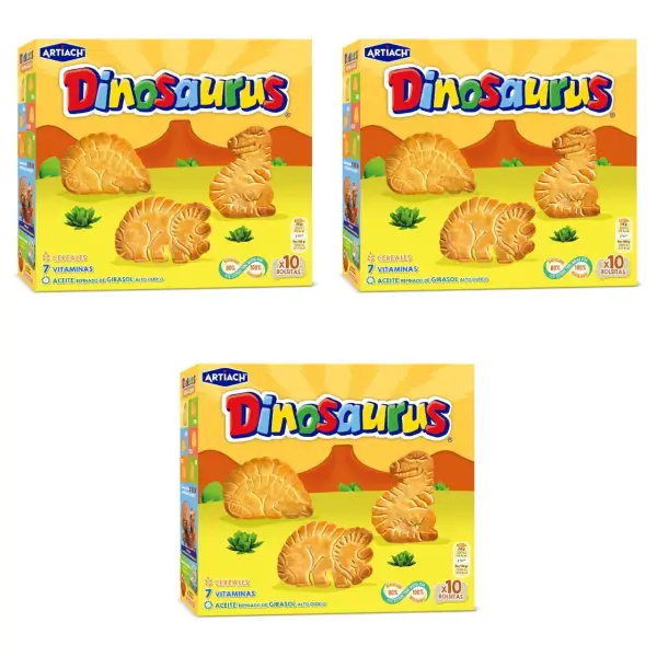 3x 411g Galletas Dinosaurus Superfamiliar 3x 411g Galletas Dinosaurus Superfamiliar
