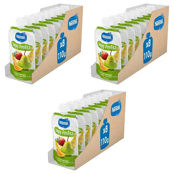 Pack de 24 NESTLÉ Pure Happy Fruits 110g Pack de 24 NESTLÉ Pure Happy Fruits 110g