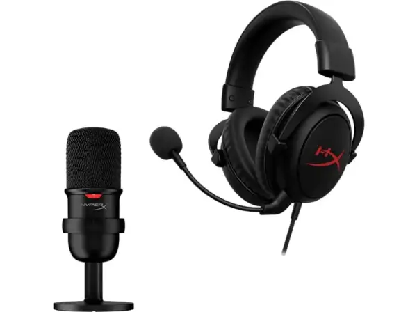 Set de auriculares HyperX + Micrófono HyperX Solocast Set de auriculares HyperX + Micrófono HyperX Solocast