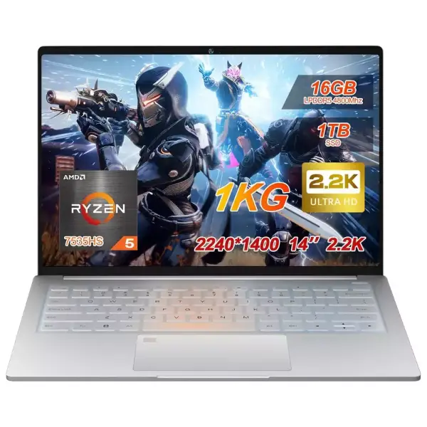 Portátil Ninkear S14 Ryzen 5-7535HS 16GB 512GB 14" 2,2K Portátil Ninkear S14 Ryzen 5-7535HS 16GB 512GB 14" 2,2K