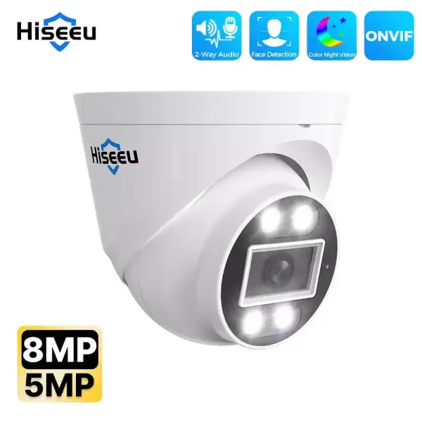 Cámara de Seguridad Hiseeu PoE 4K 8MP ONVIF Cámara de Seguridad Hiseeu PoE 4K 8MP ONVIF