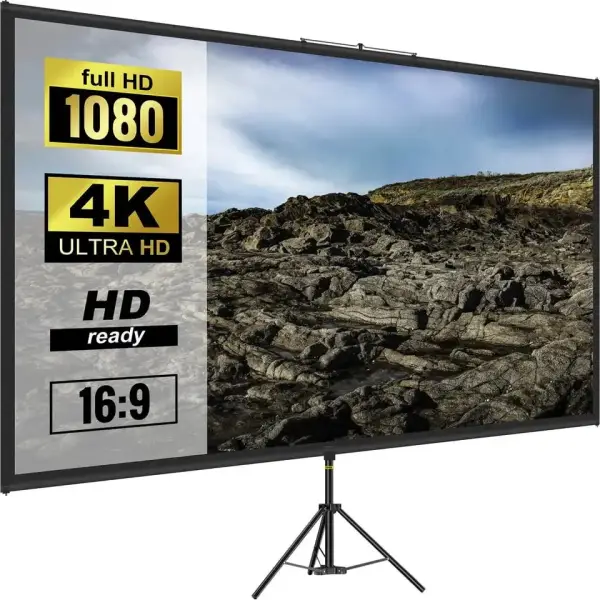 Pantalla de proyector con trípode de 100" Pantalla de proyector con trípode de 100"