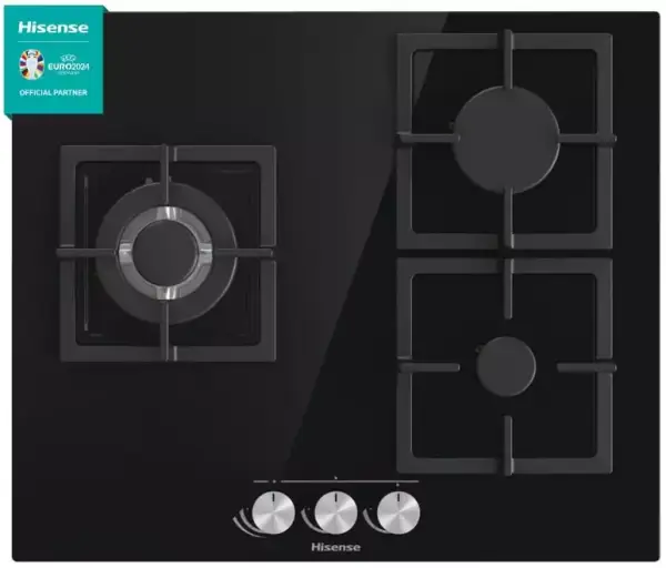 Hisense GG633B - Placa de Gas Natural, 3 Zonas Hisense GG633B - Placa de Gas Natural, 3 Zonas