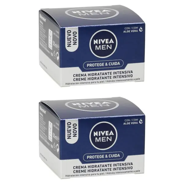 2x 50 ml Nivea Men Crema Hidratante Intensiva Protege & Cuida 2x 50 ml Nivea Men Crema Hidratante Intensiva Protege & Cuida
