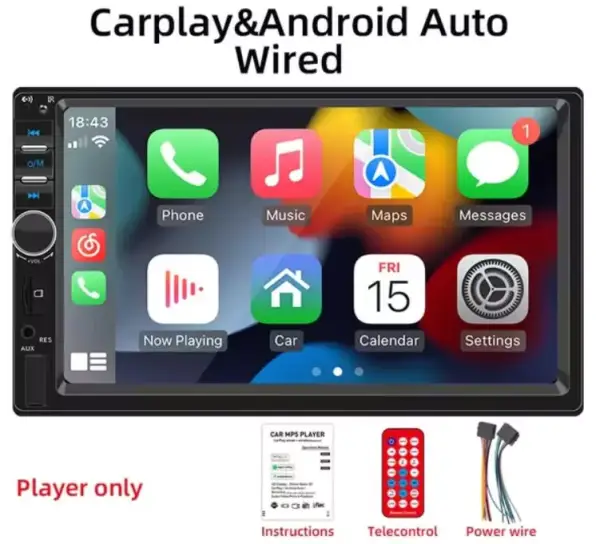 Pantalla táctil 2DIN Android Auto + CarPlay Pantalla táctil 2DIN Android Auto + CarPlay