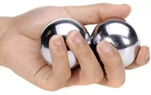 2x Bolas de acero de 52 mm para masajes 2x Bolas de acero de 52 mm para masajes