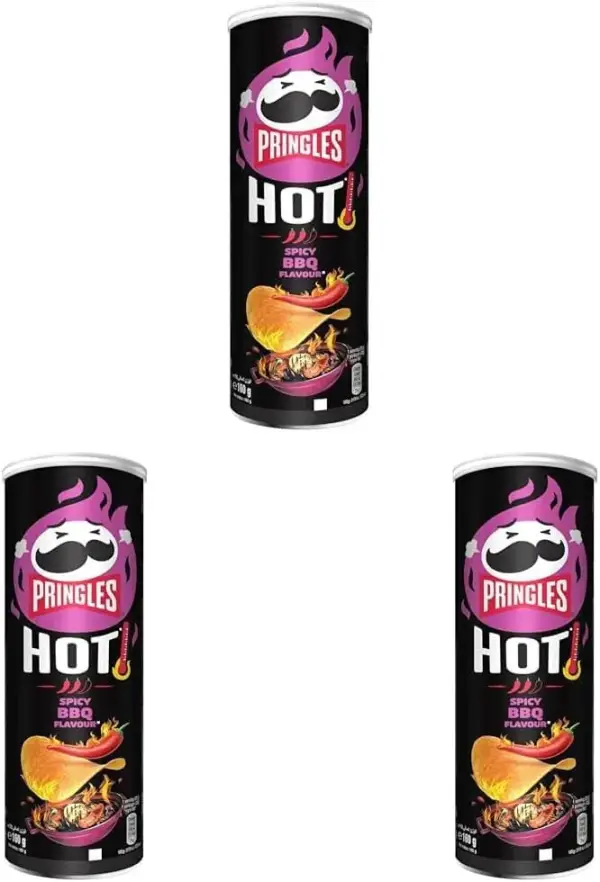 3 botes de Pringles Hot Smokin BBQ Ribs 160gr 3 botes de Pringles Hot Smokin BBQ Ribs 160gr