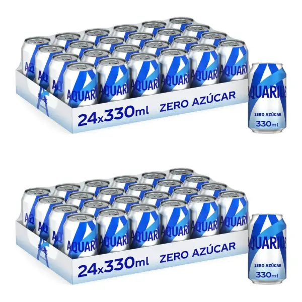 48x 33cl Latas Aquarius Limón Zero 48x 33cl Latas Aquarius Limón Zero