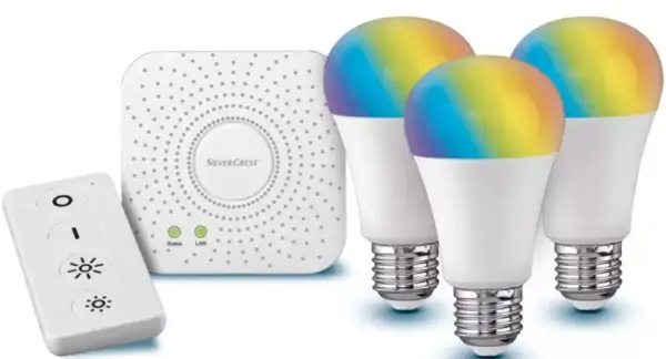 Set Básico Smart Home Silver Crest + 3 Bombillas Set Básico Smart Home Silver Crest + 3 Bombillas