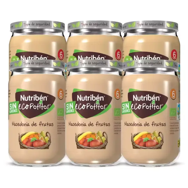 Pack de 6 Tarritos comida bebé macedonia de frutas 235gr Pack de 6 Tarritos comida bebé macedonia de frutas 235gr