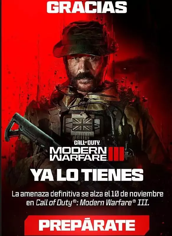 Call of Duty Modern Warfare III GRATIS para cuentas seleccionadas Call of Duty Modern Warfare III GRATIS para cuentas seleccionadas