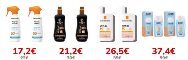 -50% en la 2ª unidad de productos solares -50% en la 2ª unidad de productos solares