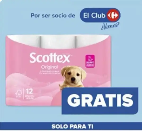 Gratis 12 rollos de Scottex por compra superior a 50€ Gratis 12 rollos de Scottex por compra superior a 50€