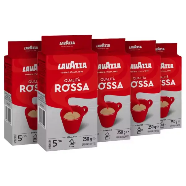 5x 250gr. Café Molido Lavazza Espresso Qualità Rossa 5x 250gr. Café Molido Lavazza Espresso Qualità Rossa