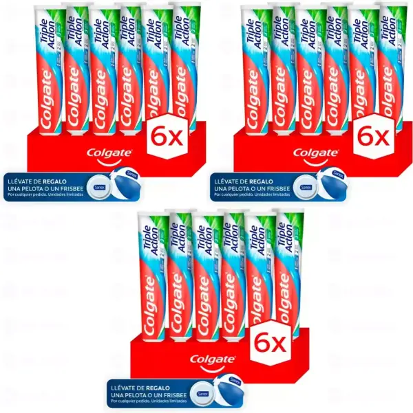 18x Pasta de dientes Colgate Triple Action 75ml 18x Pasta de dientes Colgate Triple Action 75ml