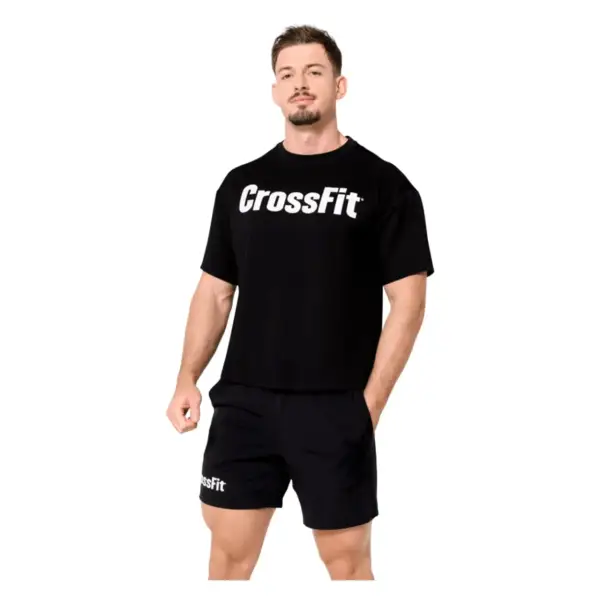 Camiseta Crossfit Unisex Negra Oversize Camiseta Crossfit Unisex Negra Oversize