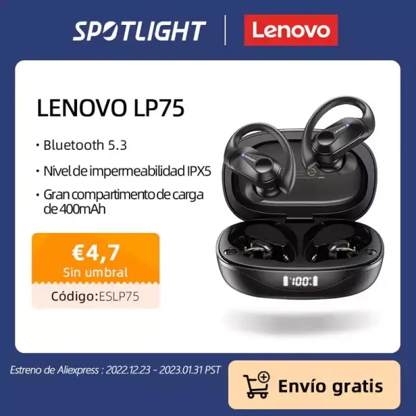 Auriculares lenovo LP75 Auriculares lenovo LP75